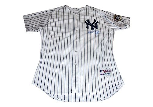 Mark Teixeira Yankees Authentic Home Jersey w/ Inaugural Season Patch (Signed on Front) (MLB Auth)